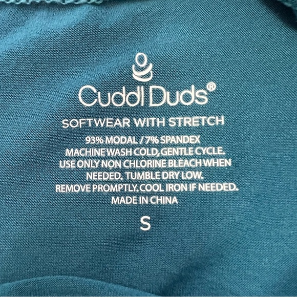 Cuddl Duds Women’s Base Layer Tops Sz Small Lot/3 Blue/Green/Black Stretch - Picture 4 of 16